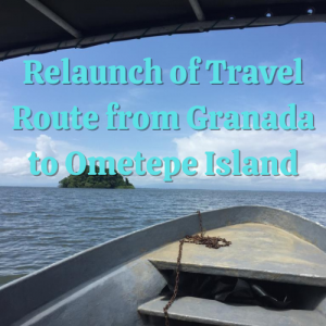 Route from Granada to Ometepe Island